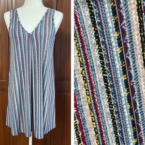 BCBGeneration Striped Sleeveless A-line Mini Dress